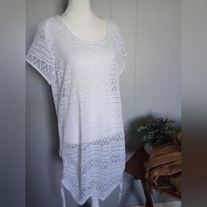 White Mesh Swimsuit Cover Up Size Medium
